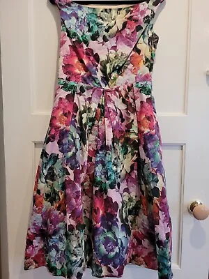 $15.20 • Buy Asos Boat Neck Floral Dress, Size 10