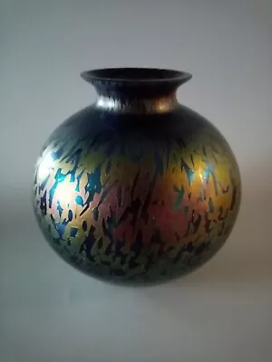 £39.95 • Buy Royal Brierley Sudio Large Iridescent Vase 8 Inch Michael Harris 
