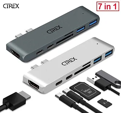 $30.90 • Buy USB-C Type C HD Output 4K HDMI USB 3.0 7 In 1 Adapter HUB For MacBook Pro