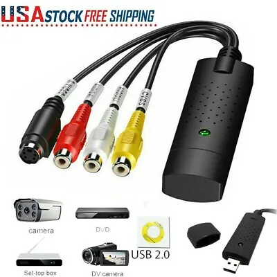 USB 2.0 Audio TV Video VHS To DVD VCR PC HDD Converter Adapter Capture Card • $11.78