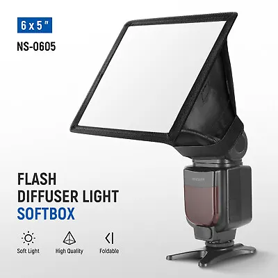 NEEWER Flash Diffuser Light Softbox 6''x 5''Universal For Canon Nikon Sony Godox • $15.19