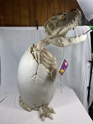 Giant Hatching DINOSAUR Egg Plastic Blow Mold 34” Untested Halloween • $144.99