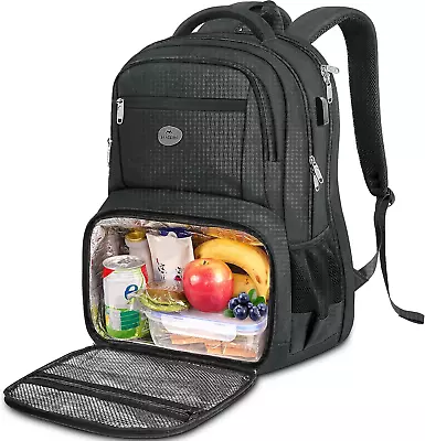 17 Inch Laptop Backpack TSA Large Travel Backpack W/Lunch Box Anti-Theft Work • $54.78