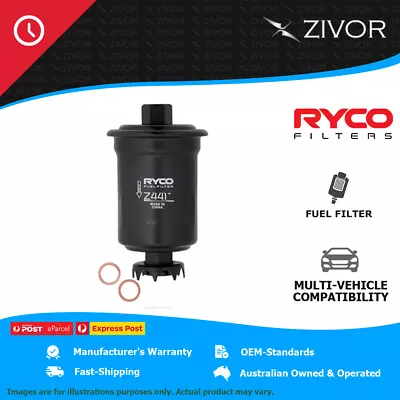 RYCO Fuel Filter In-Line For MITSUBISHI FTO DE3A (GREY IMPORT) 2.0L 6A12 Z441 • $40.97