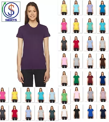 American Apparel 2102W Women's Top Fine Jersey Tee 100% Cotton T-Shirts New Sale • $7.99