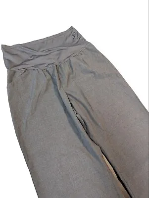 Gap Maternity 18 Long Dress Work Pants Plaid Gray Stretch Wide Leg • $21.99