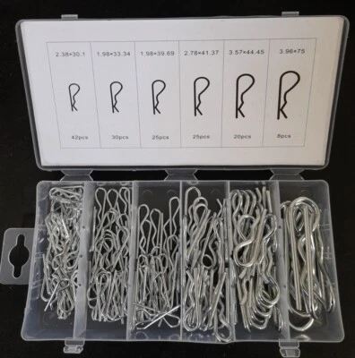 $19 • Buy 150PCS R Clips Hitch Pin Lynch Lunch Pins Farm Trailer Tractor Zinc Plated #6626
