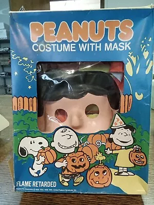 VINTAGE PEANUTS Lucy KIDS COLLECTIBLE HALLOWEEN COSTUME 1950s IN ORIGINAL BOX  • $49.99