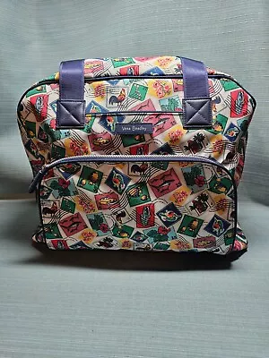 Vera Bradley Lighten Up Go Anywhere Carry-On Travel Bag Cuban Stamps RETIRED • $55