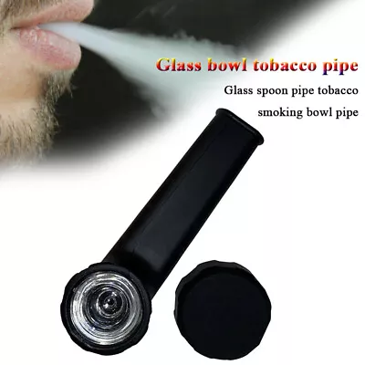 $6.47 • Buy Silicone Tobacco Smoking Pipe With Glass Bowl & Cap Lid | USA Sotck