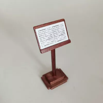 Dollhouse 1:12 Scale Miniatures Wooden Music Stand Guitar Furniture Model Toys • $9.99