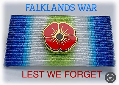 POPPY Badge Falklands War Full Size Medal RIBBON. • £9.99