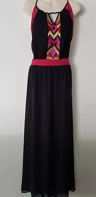 Ladies  *city Chic Black Aztec Embroidered Maxi Dress *size L*new With Tags * • $54.99