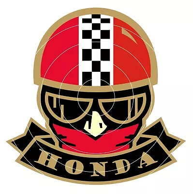 60MM HONDA OLD SKOOL CAFE RACER STICKER Motorbikes Scooters Helmets • £2.99