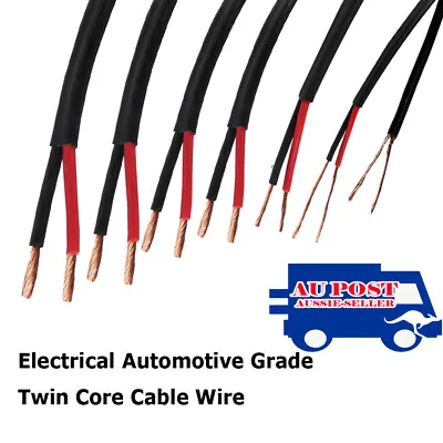 Electrical Automotive Grade Twin Core Wire 2 Core Sheath Cable Solar Boat Wiring • $11.99