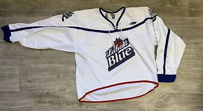 Vintage Labatt Blue Beer Bauer Hockey Jersey  Men’s Size XL • $44