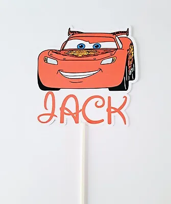 £4.25 • Buy Cars Lightning Mcqueen Cake Topper Personalised X1 ANY NAME 