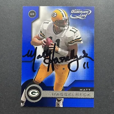 2001 Quantum Leaf #76 Matt Hasselbeck Green Bay Packers On Card Auto • $17.95