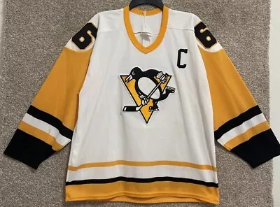 Vintage CCM NHL Mens Pittsburgh Penguins Mario Lemieux Hockey Jersey Size Large • $119.99