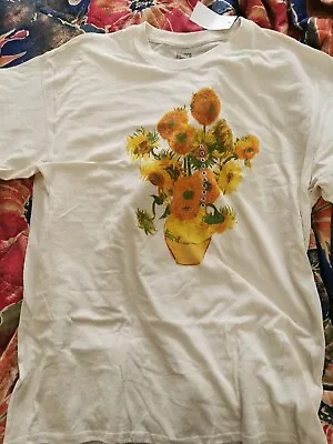 Van Gogh Flowers Cream Brisco Brands Mens  X Large T Shirt • £10