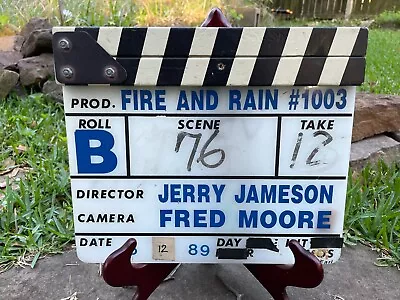 Vintage Movie Clapperboard  Fire And Rain  1989 - Features 4 Walk Of Fame Stars • $199.95