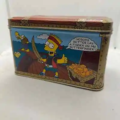 Vintage 1992 Nestle Butterfinger Bart Simpson Metal/ Tin Piggy Bank • $12