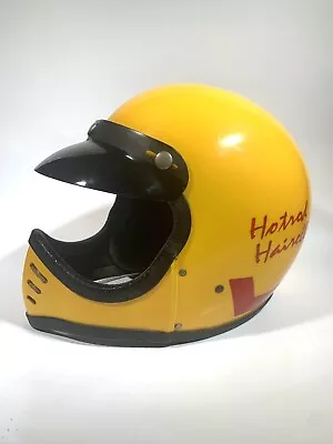 Griffin MOTO-X Vintage 1980’s Yellow Motorcycle Helmet - Med. • $85