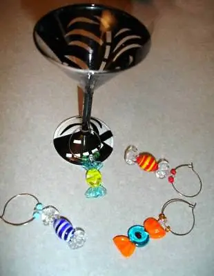 4 Charms Martini Glass Pieces Of Candy Party Miniature Rings Centerpieces • $16.99