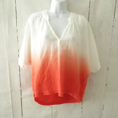$29.99 • Buy New YFB Young Fabulous Broke Top XS Ombre Dip Dye Gauze Oversized Boxy