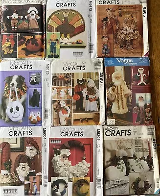 Holiday Craft LOT 9 Sewing Patterns Halloween Thanksgiving Christmas All UNCUT • $14.95