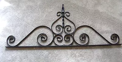 Vintage Wrought Iron Gate Fence Topper Architectural Hardware Element 16.5Hx43W  • $127.50