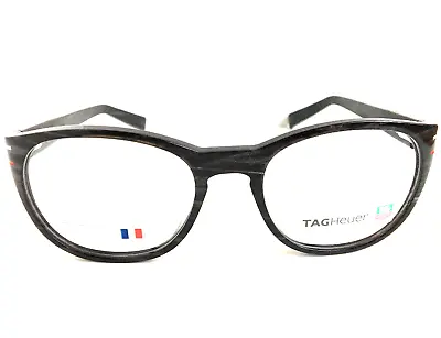 New TAG Heuer TH 0532 532 003 51mm Gray Round Men's Eyeglasses Frame France • $252.99