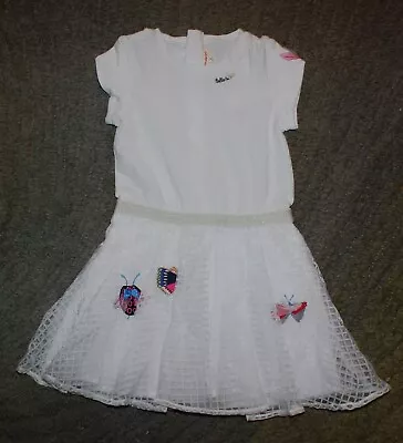 Catimini Short Sleeve White Dress - Size 4 - EUC • $15.99