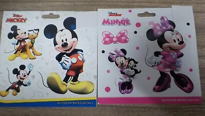 Lot Of 2 Disney Mickey And Minnie Mouse Outdoor Decals • $8.99