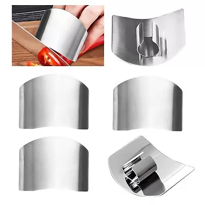 5 Pcs Stainless Steel Finger Guard Protector For Kitchen Cutting Slicing Dicing • $11.99