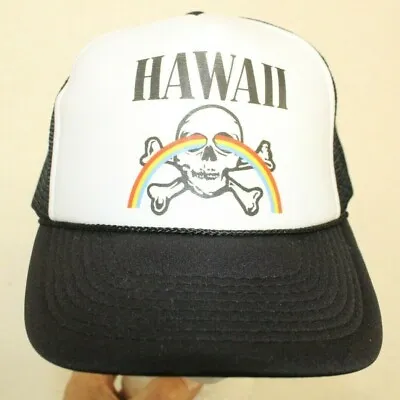 $16.99 • Buy Trucker Hat Mesh Back Snapback Cap Hawaii Crossbone Poison