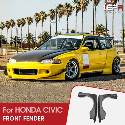 For Honda EG Civic Hatch Back RB Style FRP Wide Body Front Fender Mudguards Kits • $559