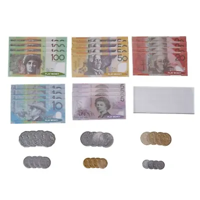 Australian Play Money Set Fake Australian Coins And Notes Kids Toys 44 Piece • $8.59