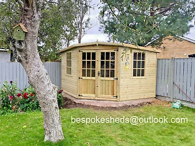 £1595 • Buy Corner House Summer House Shed Man Cave  Garden Office T&g Delivery 