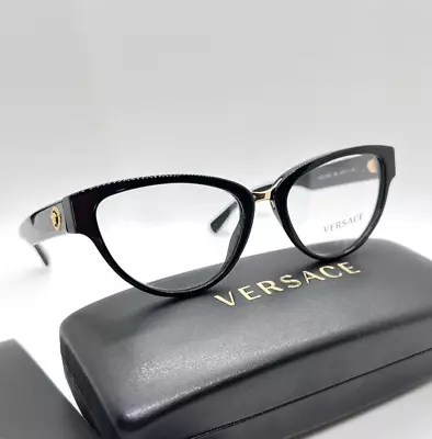VERSACE 3267 GB1 Women Eyeglasses 53-17-140 Black 100% Authentic With Tags • $82.68