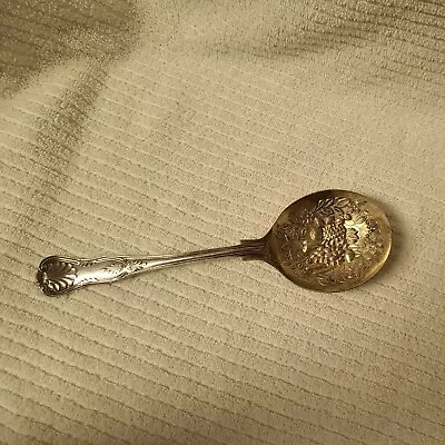 Vintage W A Epns Made In Sheffield England Serving Fruit Spoon Kings Pattern   • $5