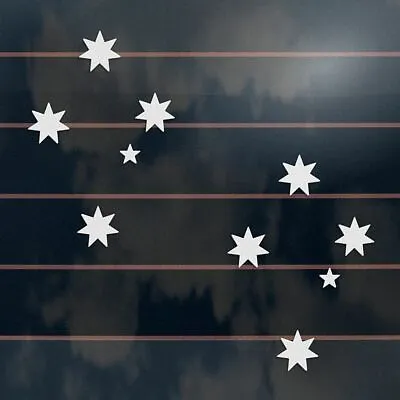 2 X SOUTHERN CROSS Sticker 100mm Aussie Stars Flag Bns Car Window Decal • $6.50