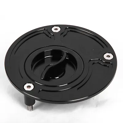 For Yamaha YZF R1 R3 R6 R15 FZ07 FZ6 MT09 Black Tank Cover Keyless Fuel Gas Cap • $25.92