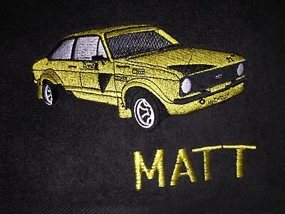 Personalised Embroidered Ford Escort MK II Cotton Bath Sheet Towel Fathers Day • £21.99