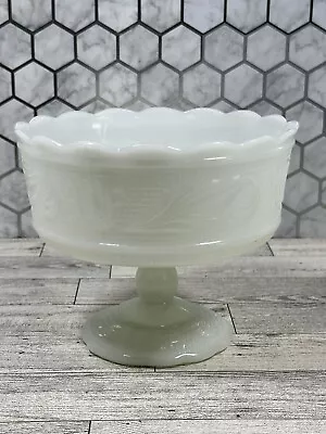 🥛💠Vintage 1960 Milk Glass Pedestal Candy Dish Compote E.O. Brody Co USA • $17