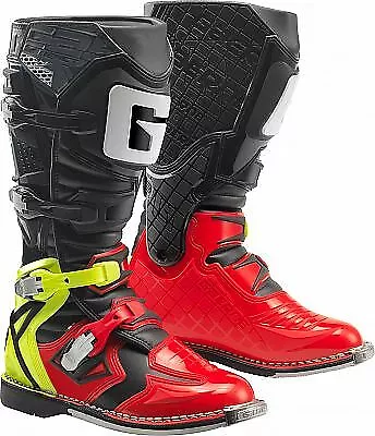 Gaerne React Red/yellow/black Mx Boots Enduro Trail & Off Road Boots - S1 • £140