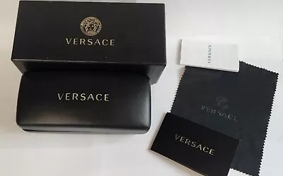 Authentic New Versace Sunglasses Hard Flip Case W/ Cleaning Cloth • $19.95