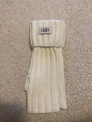 NWT Authentic UGG Women's Fingerless Knit Gloves Ivory One Size • $29.99