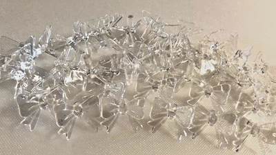 $9.95 • Buy 25 CRYSTAL CLEAR BOW LIGHTS BULBS Ceramic Christmas Tree