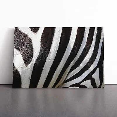 Zebra Skin Canvas Wall Art Print Framed Picture Home Decor Living Room Bedroom • £24.95